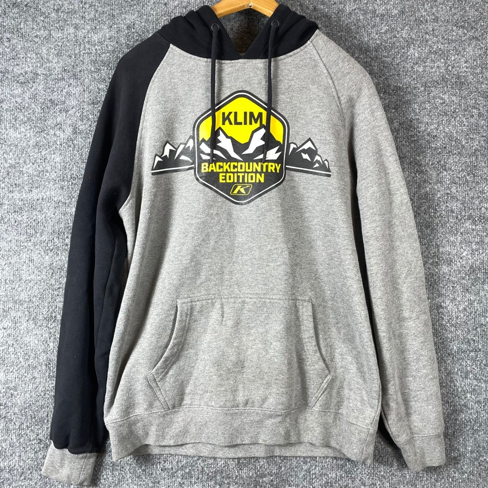 Klim Hoodie Mens Medium Gray Backcountry Edition Colorblock Snowmobiling Racing
